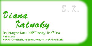 diana kalnoky business card